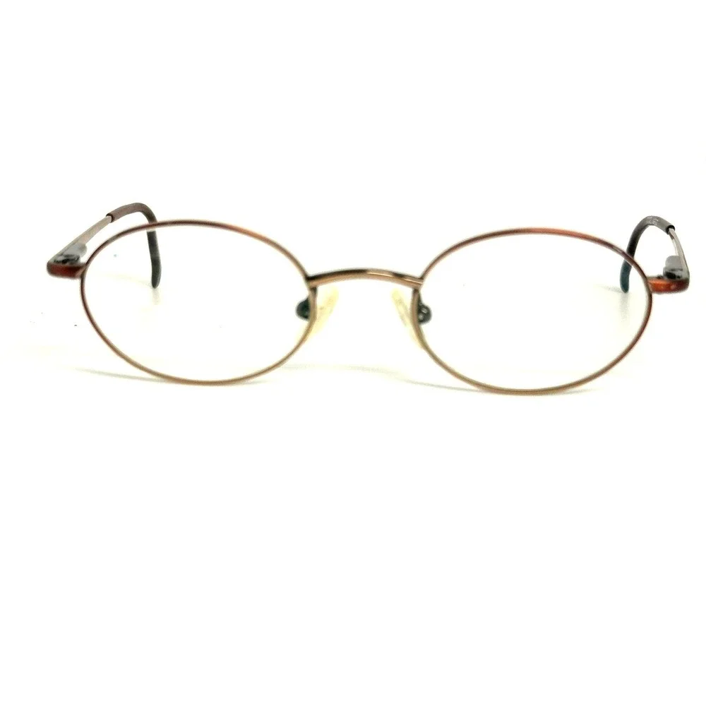 Nine West 104 0P4B Bronze Oval Metal Eyeglasses Frames 46-19-125 Vintage Style